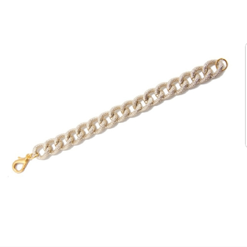 Textured Gold Chain Bracelet - Picture 2 of 4